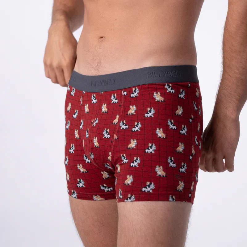 Boxer "MARCEL" motif chien - 95% Coton bio - GOTS