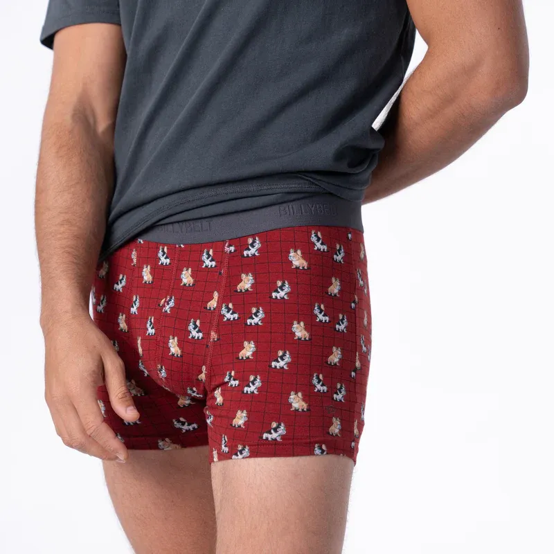 Boxer "MARCEL" motif chien - 95% Coton bio - GOTS