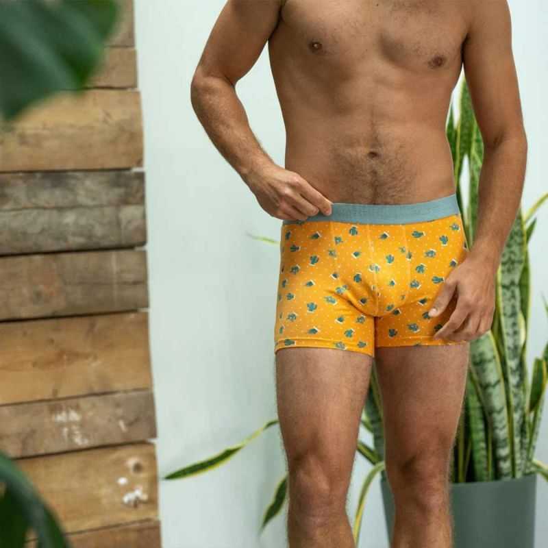 Boxer "SAGUARO" motif cactus - 95% Coton bio - GOTS