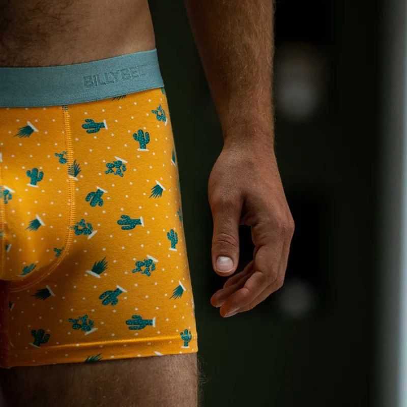 Boxer "SAGUARO" motif cactus - 95% Coton bio - GOTS
