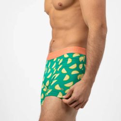 Boxer "CITRUS" motif citron - 95% Coton bio - GOTS