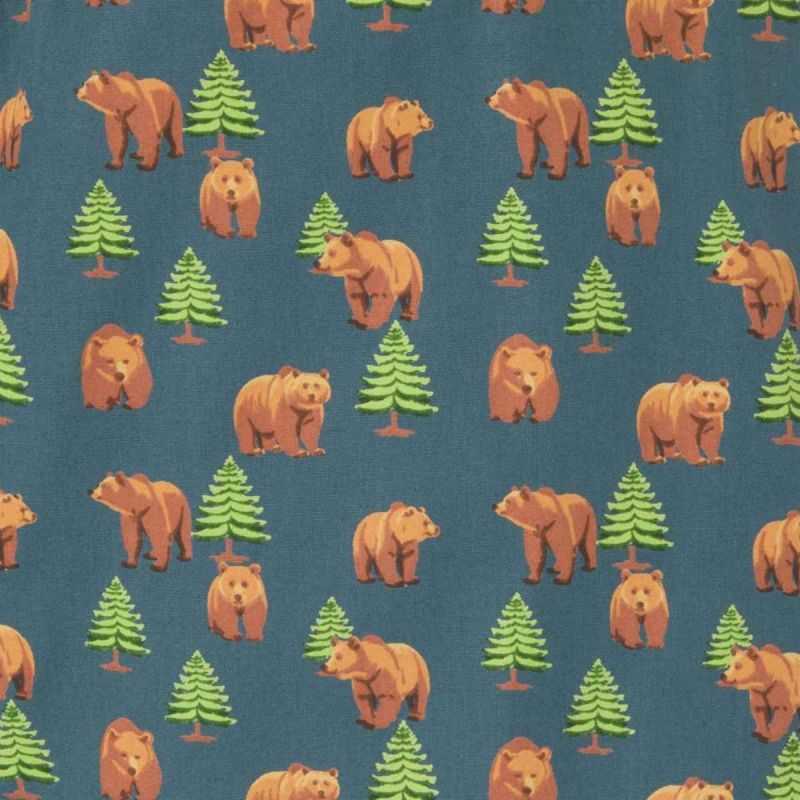 Caleçon "BROWN BEAR" motif ours brun - 100% Coton biologique - GOTS