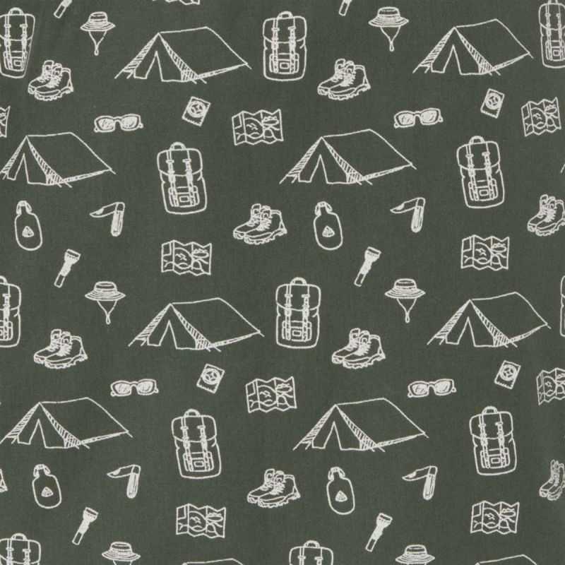 Caleçon "CAMPER" motif camping - 100% Coton biologique - GOTS