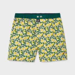 Caleçon "CITRUS" motif citron - 100% Coton biologique - GOTS