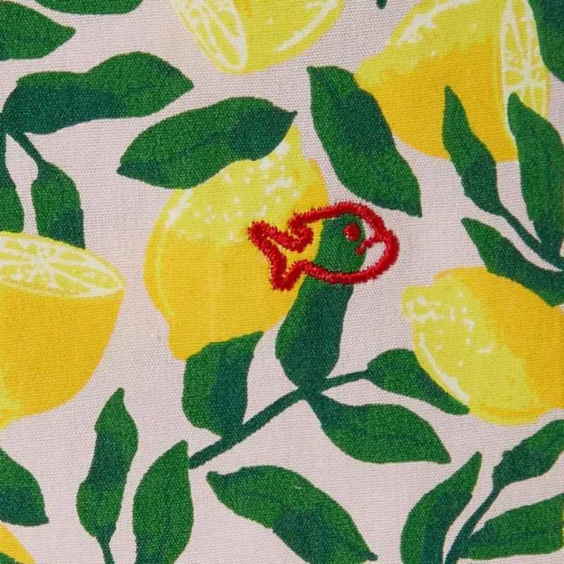 Caleçon "CITRUS" motif citron - 100% Coton biologique - GOTS