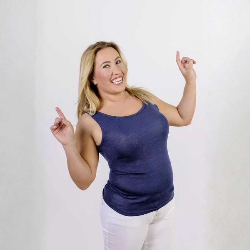 Débardeur maillot de corps - 70% Laine vierge bio & 30% Soie - GOTS