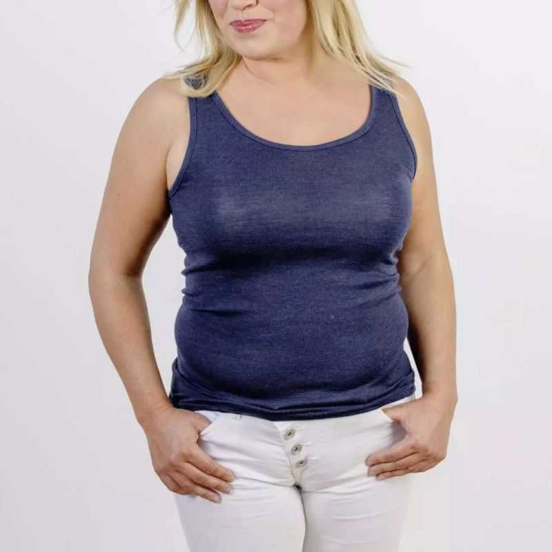 Débardeur maillot de corps - 70% Laine vierge bio & 30% Soie - GOTS Débardeur maillot de corps - 70% Laine vierge bio & 30% Soie - GOTS