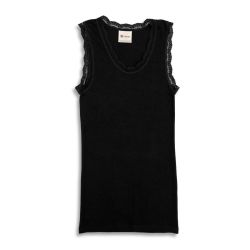 Débardeur maillot de corps avec dentelle - 70% Laine vierge bio & 30% Soie
