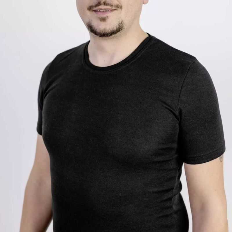 Tricot de peau manches courtes - 70% Laine vierge bio & 30% Soie - GOTS