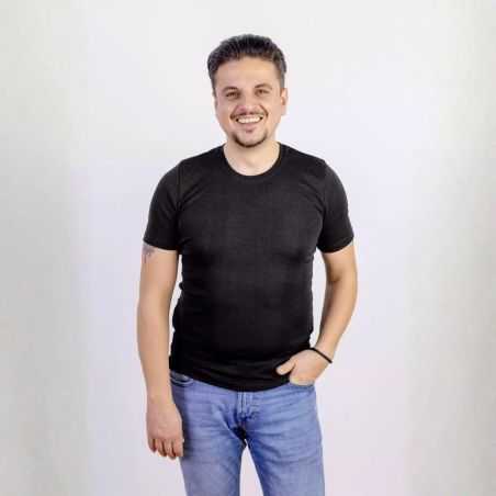 Tricot de peau manches courtes - 70% Laine vierge bio & 30% Soie - GOTS