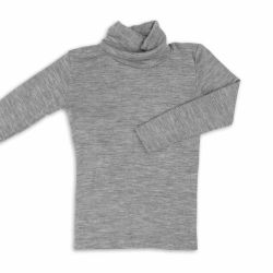 Sous-pull enfant col roulé - 70% Laine vierge bio & 30% Soie - GOTS