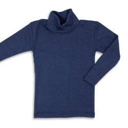 Sous-pull enfant col roulé - 70% Laine vierge bio & 30% Soie - GOTS Sous-pull enfant col roulé - 70% Laine vierge bio & 30% Soie - GOTS