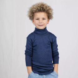 Sous-pull enfant col roulé - 70% Laine vierge bio & 30% Soie - GOTS Sous-pull enfant col roulé - 70% Laine vierge bio & 30% Soie - GOTS