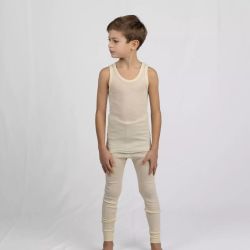 Tricot de peau enfant débardeur - 70% Laine vierge bio & 30% Soie - GOTS