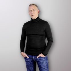 Sous-pull col roulé - 70% Laine vierge bio & 30% Soie