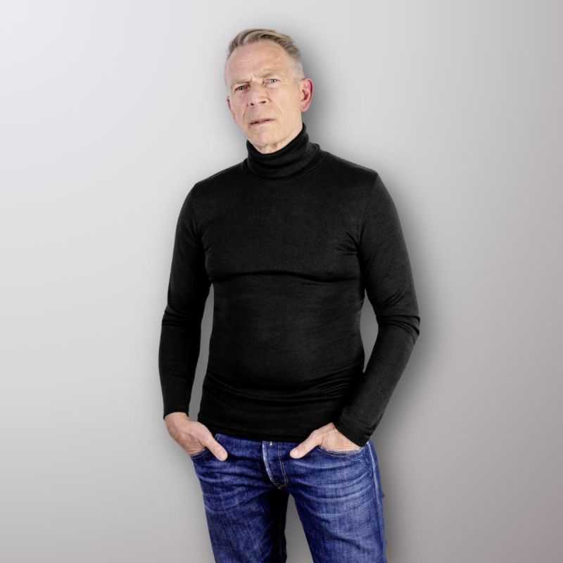 Sous-pull col roulé - 70% Laine vierge bio & 30% Soie