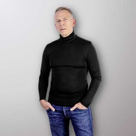 Sous-pull col roulé - 70% Laine vierge bio & 30% Soie