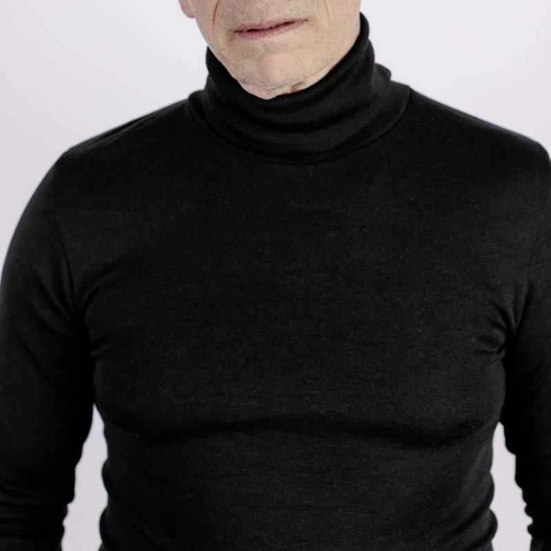 Sous-pull col roulé - 70% Laine vierge bio & 30% Soie