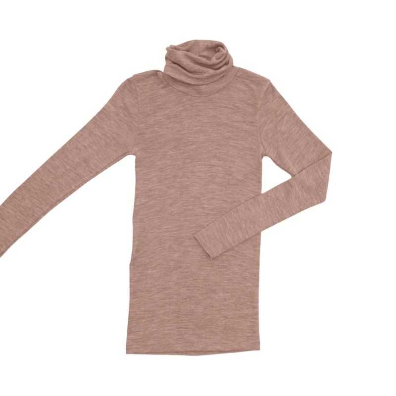 Sous-pull col roulé - 70% Laine vierge bio & 30% Soie