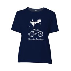 T-shirt "VÉLO" col rond, coupe féminine, coton bio et recyclé