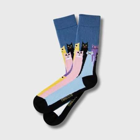 Chaussettes "BeCatsGang" - Coton bio