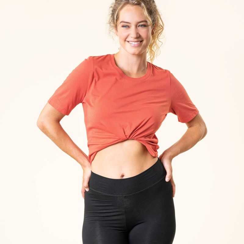 Leggings "LISA" ceinture large - 92% Coton bio - GOTS