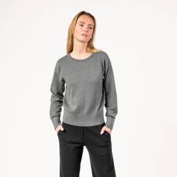 Pullover en tricot fin "UNDINE" – Coton bio et laine