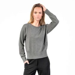 Pullover en tricot fin "UNDINE" – Coton bio et laine