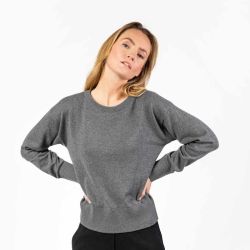 Pullover en tricot fin "UNDINE" – Coton bio et laine