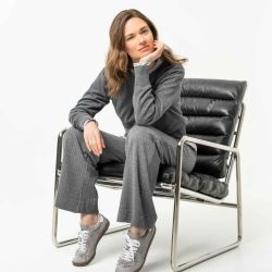 Pullover en tricot fin "UNDINE" – Coton bio et laine