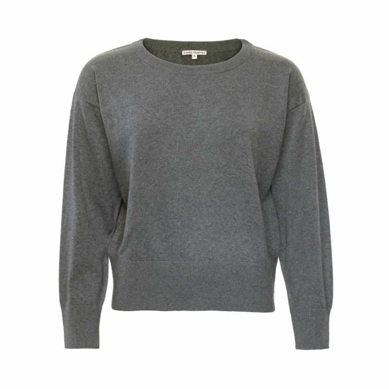 Pullover en tricot fin "UNDINE" – Coton bio et laine