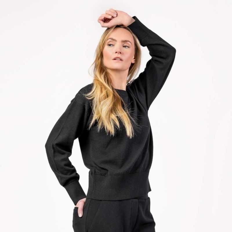 Pullover en tricot fin "UNDINE" – Coton bio et laine