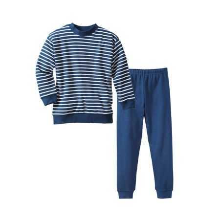 Pyjama enfant rayé manches longues - 100% coton bio GOTS