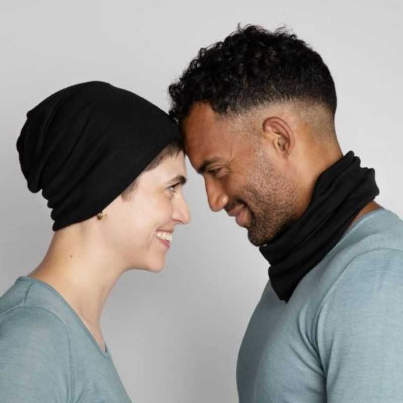 Tour de cou infini - Laine vierge bio & Soie