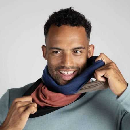 Tour de cou infini - Laine vierge bio & Soie