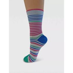 Chaussettes multi-rayures colorées - Viscose de bambou Chaussettes multi-rayures colorées - Viscose de bambou