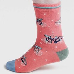 Chaussettes "Bike Pink" - Viscose de bambou