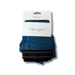 Boxer rayé en viscose de bambou et coton bio