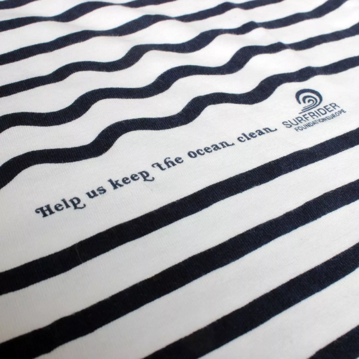 T-shirt rayé bleu et blanc coton bio Sailor