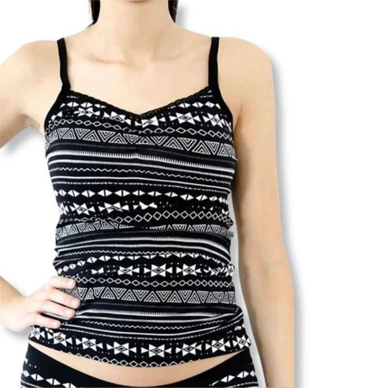 Top débardeur à bretelles "AZTEC" - Coton bio GOTS