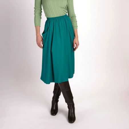 Jupe midi fluide - 100% viscose EcoVero™
