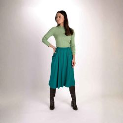 Jupe midi fluide - 100% viscose EcoVero™