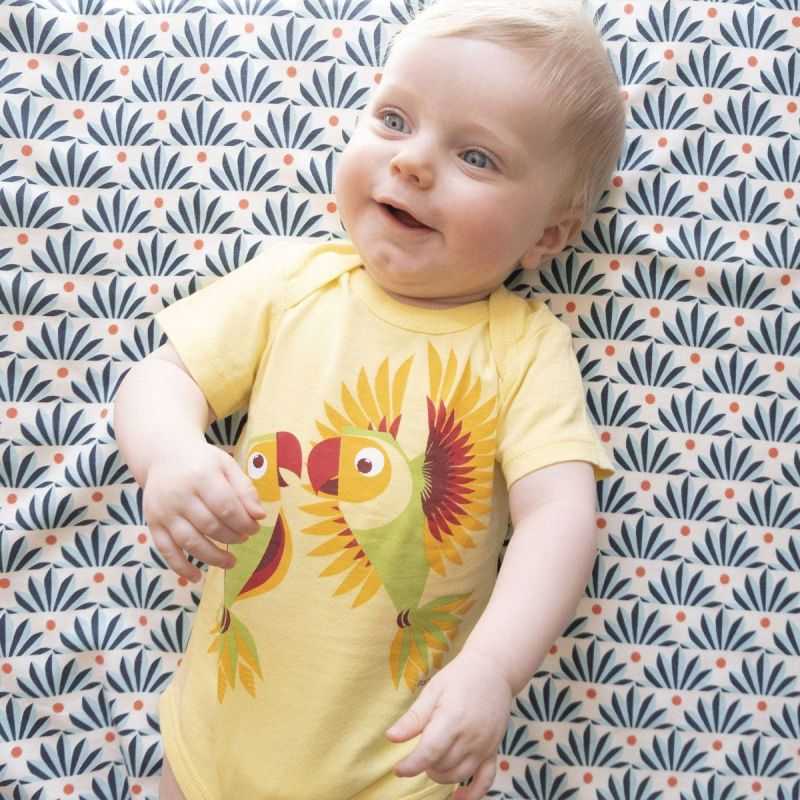 Body bébé manches courtes "PERRUCHE" - 100% coton bio