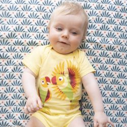 Body bébé manches courtes "PERRUCHE" - 100% coton bio