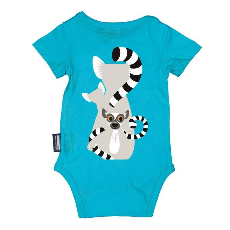 Body bébé manches courtes "LÉMURIEN" - 100% coton bio