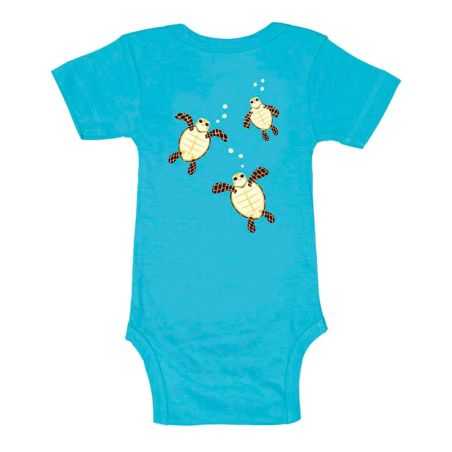 Body bébé manches courtes "TORTUE" - 100% coton bio