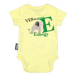 Body bébé manches courtes "ÉLÉPHANT" - 100% coton bio