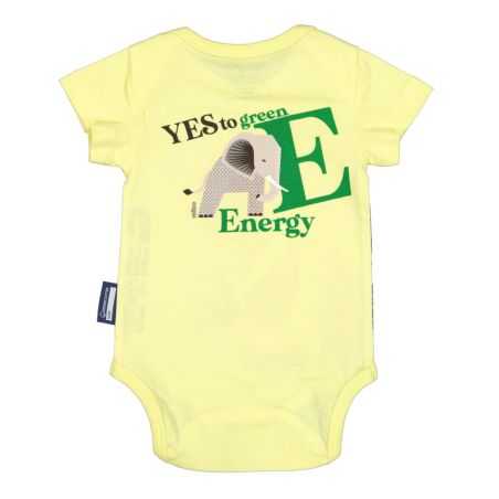 Body bébé manches courtes "ÉLÉPHANT" - 100% coton bio