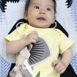 Body bébé manches courtes "ÉLÉPHANT" - 100% coton bio