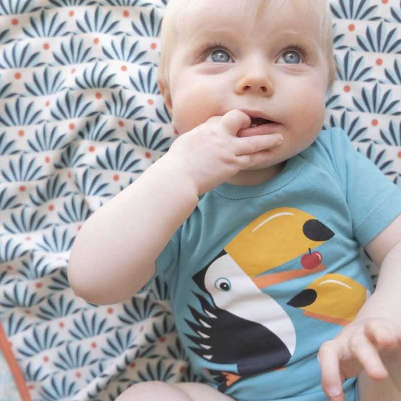 Body bébé manches courtes "TOUCAN" - 100% coton bio